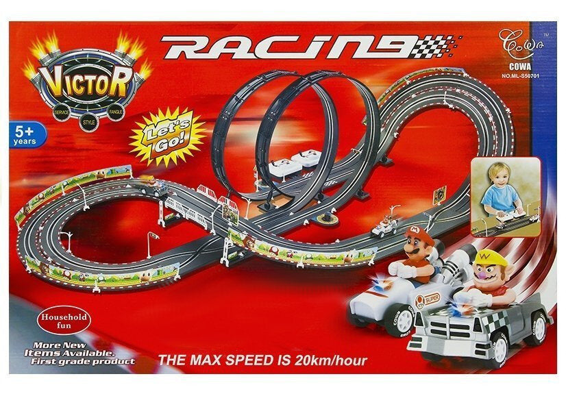 Mario lenktynių trasa su 2 automobiliais - 452 cm