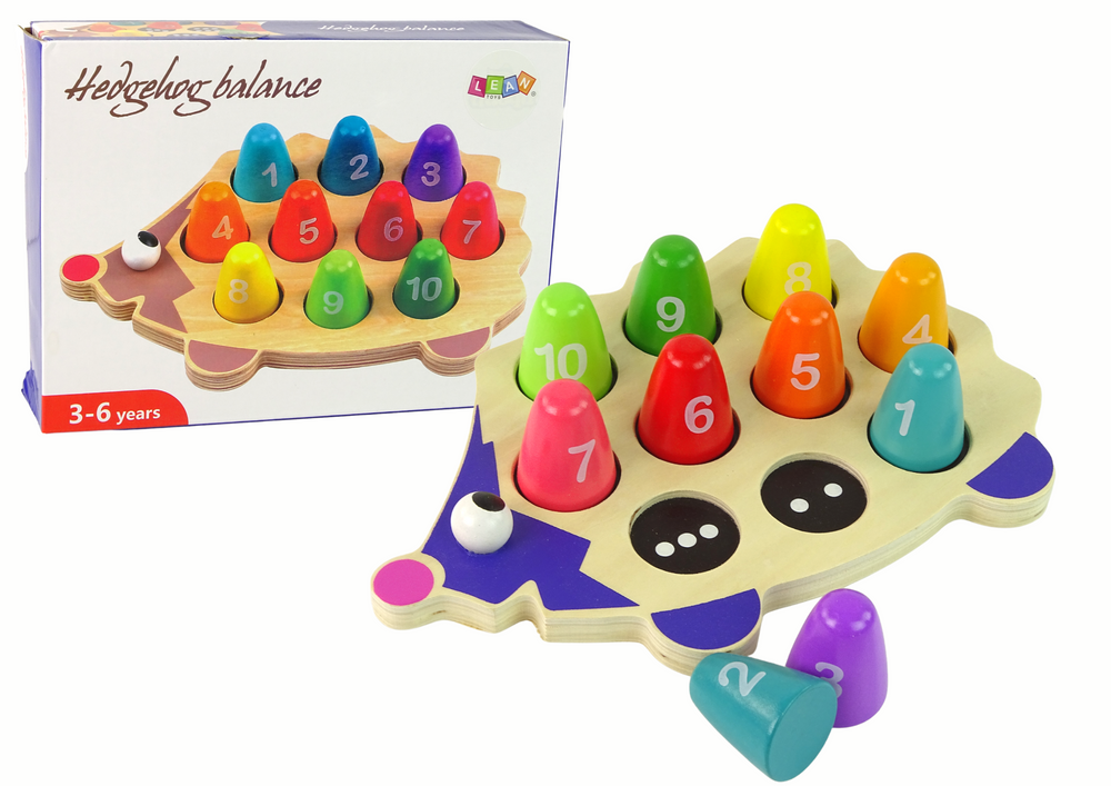 Medinis edukacinis ežiukas su skaičiais