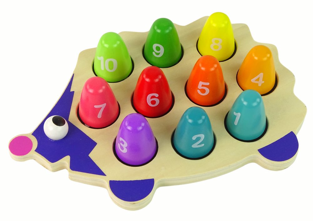 Medinis edukacinis ežiukas su skaičiais