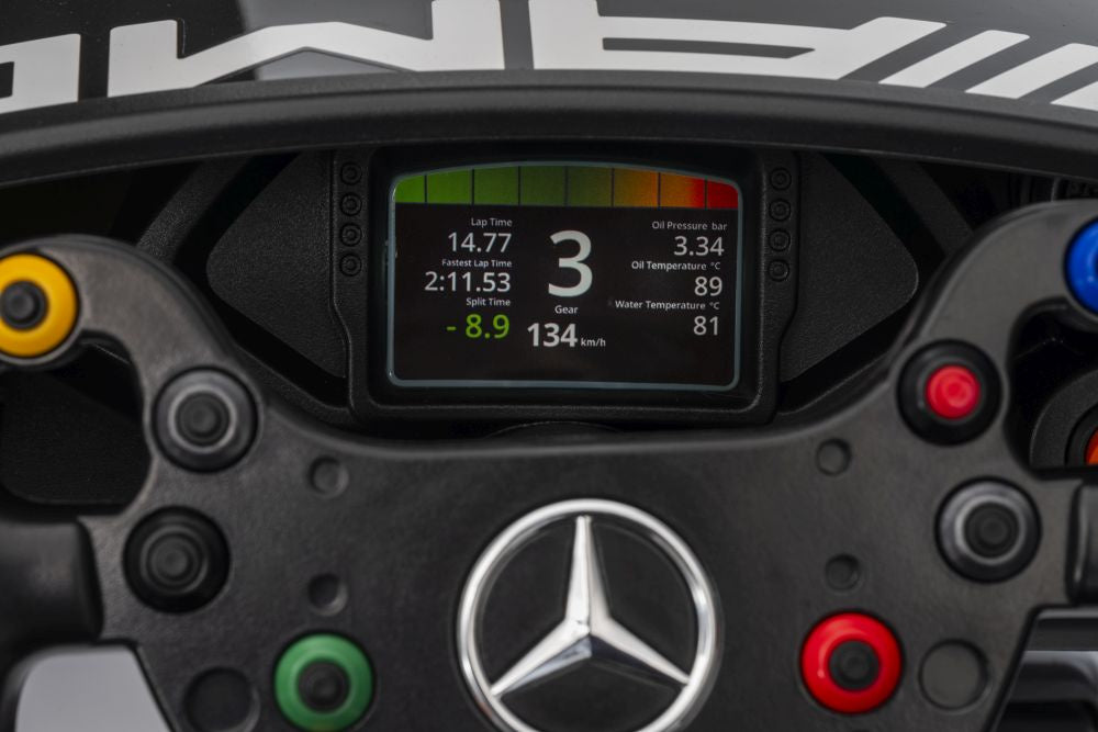 Vienvietis elektrinis sportinis automobilis Mercedes AMG GT3 vaikams, baltas
