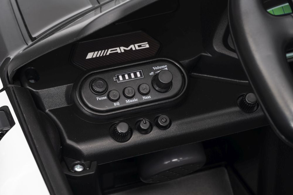 Vienvietis elektrinis sportinis automobilis Mercedes AMG GT3 vaikams, juodas