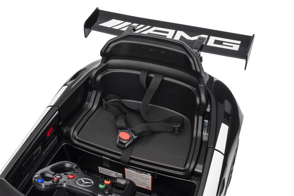 Vienvietis elektrinis sportinis automobilis Mercedes AMG GT3 vaikams, juodas
