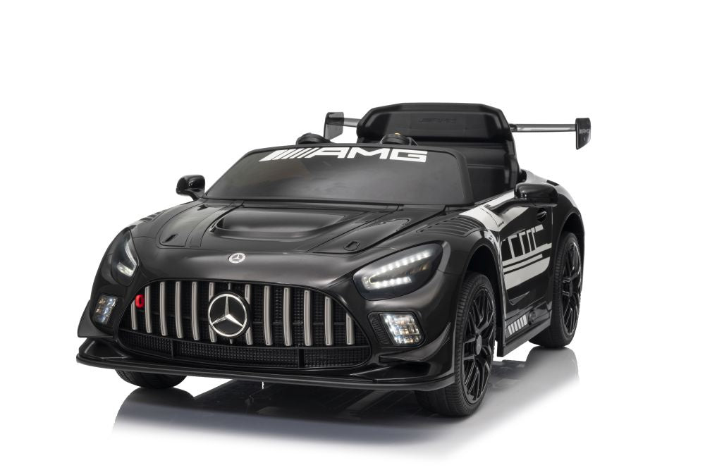 Vienvietis elektrinis sportinis automobilis Mercedes AMG GT3 vaikams, juodas
