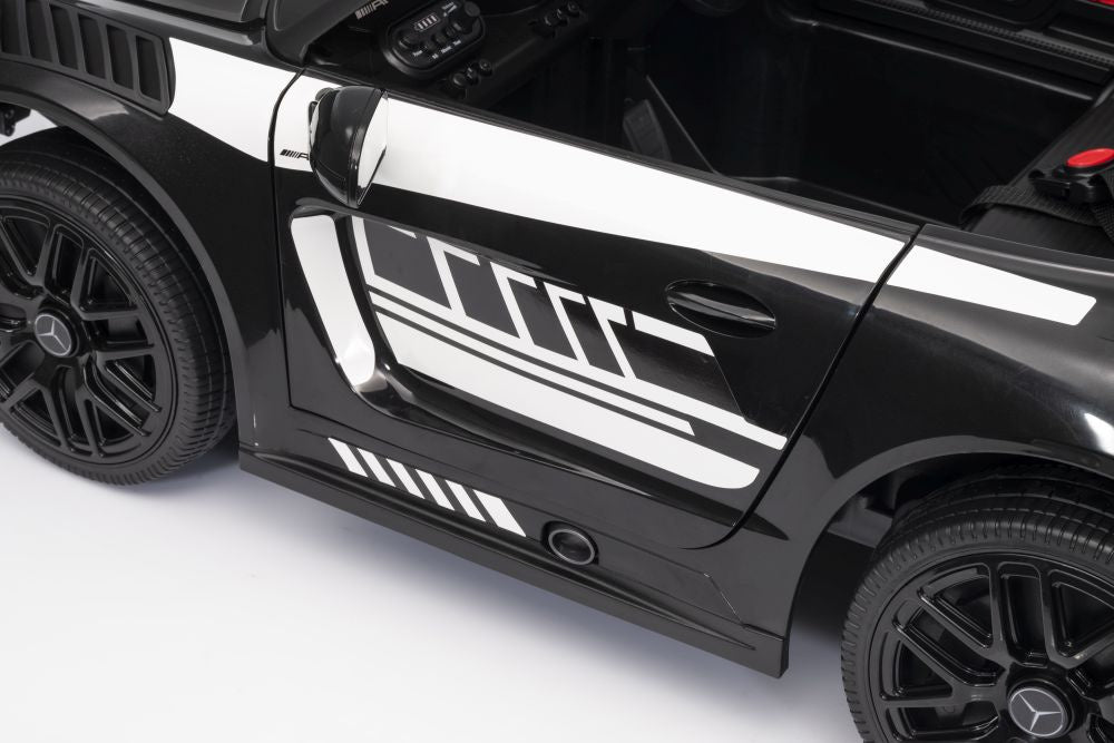 Vienvietis elektrinis sportinis automobilis Mercedes AMG GT3 vaikams, juodas
