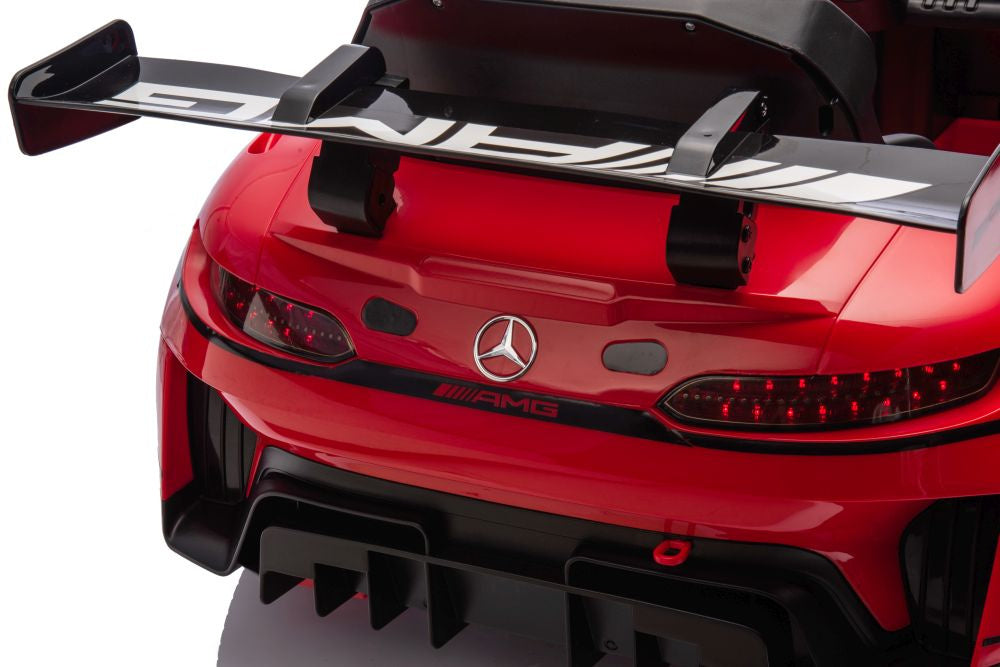 Vienvietis elektrinis sportinis automobilis Mercedes AMG GT3 vaikams, raudonas