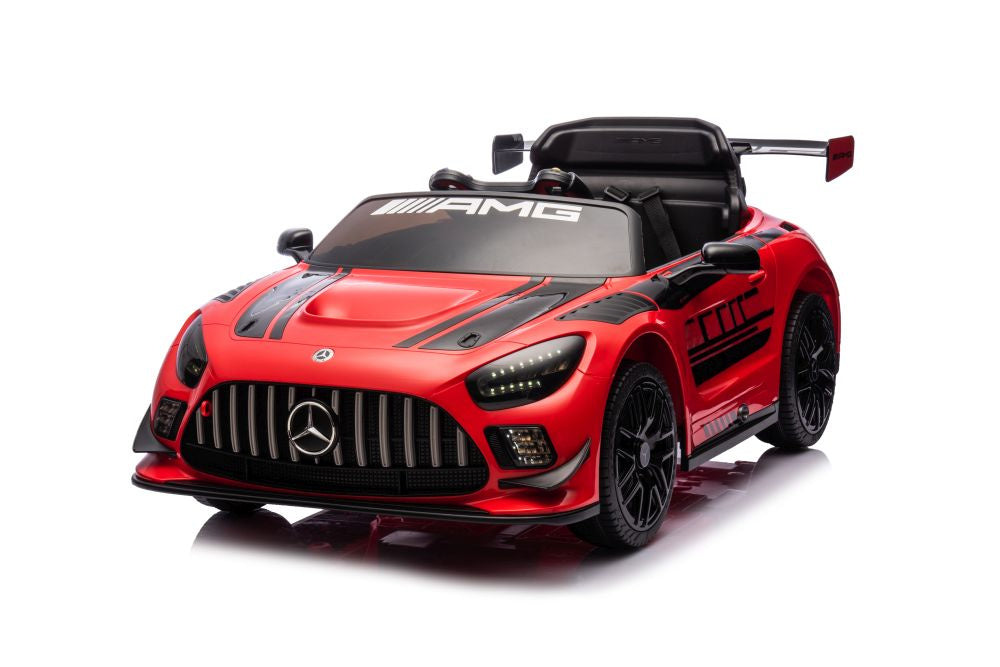 Vienvietis elektrinis sportinis automobilis Mercedes AMG GT3 vaikams, raudonas