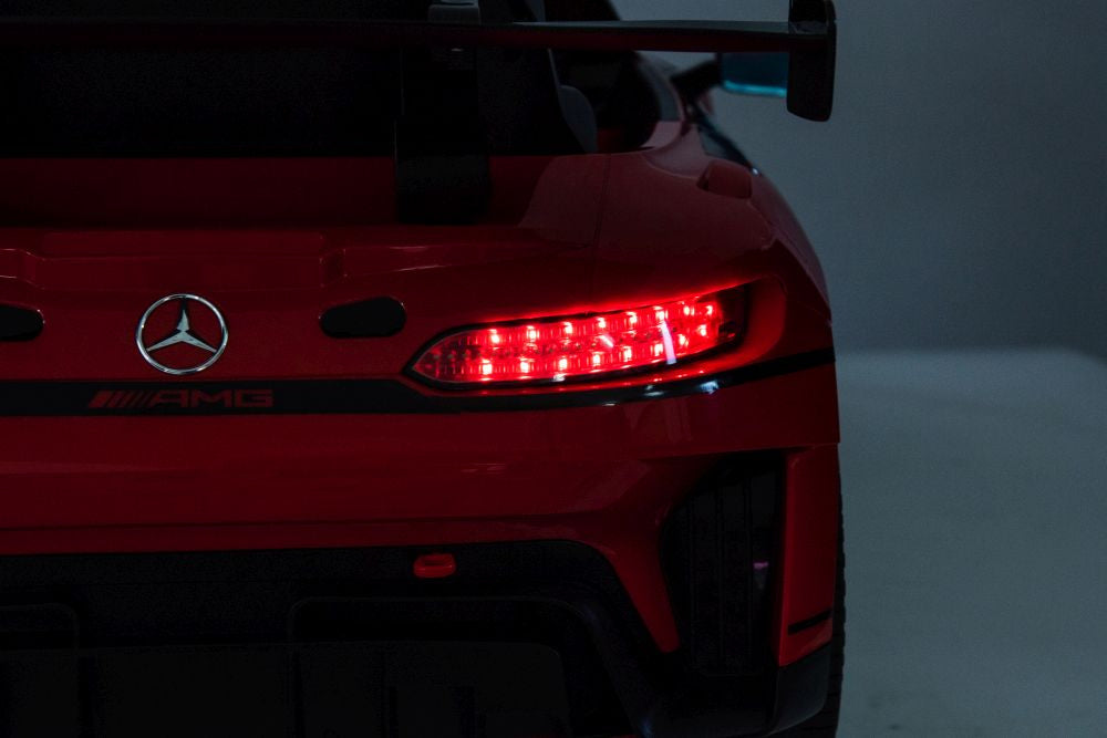 Vienvietis elektrinis sportinis automobilis Mercedes AMG GT3 vaikams, raudonas