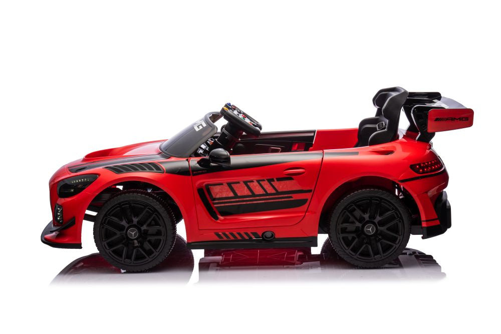 Vienvietis elektrinis sportinis automobilis Mercedes AMG GT3 vaikams, raudonas