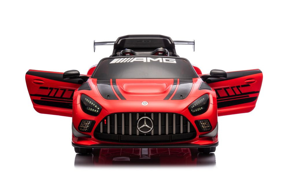 Vienvietis elektrinis sportinis automobilis Mercedes AMG GT3 vaikams, raudonas