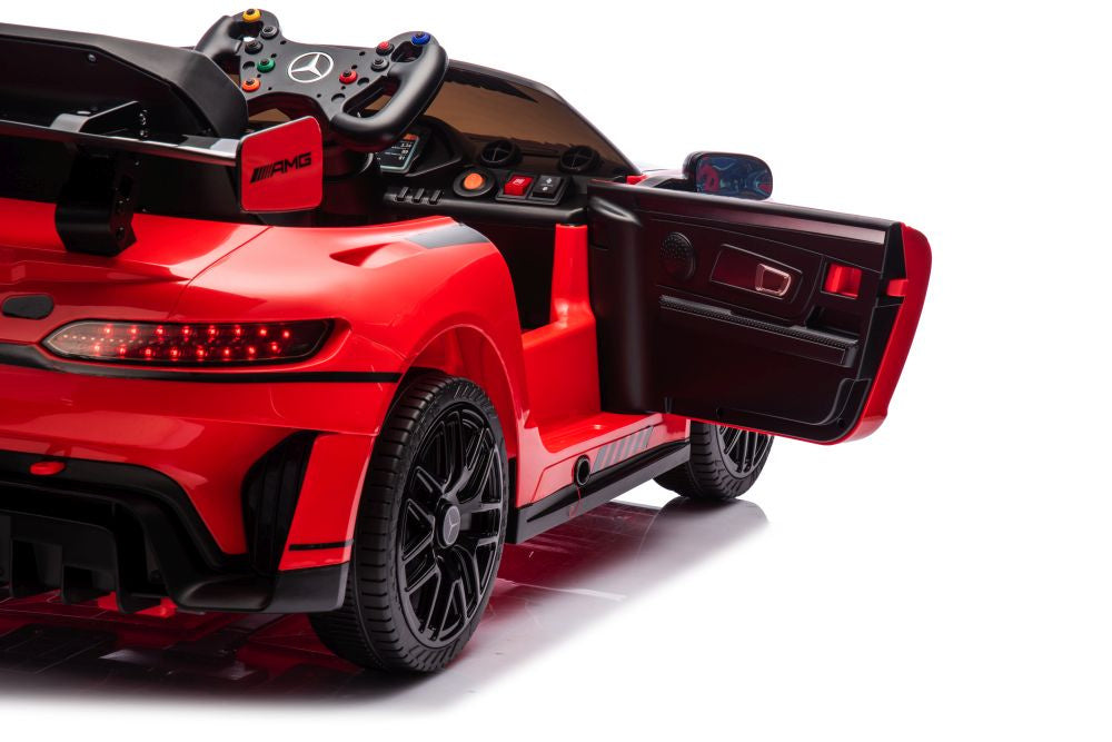 Vienvietis elektrinis sportinis automobilis Mercedes AMG GT3 vaikams, raudonas