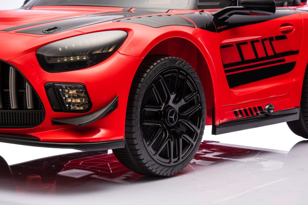 Vienvietis elektrinis sportinis automobilis Mercedes AMG GT3 vaikams, raudonas