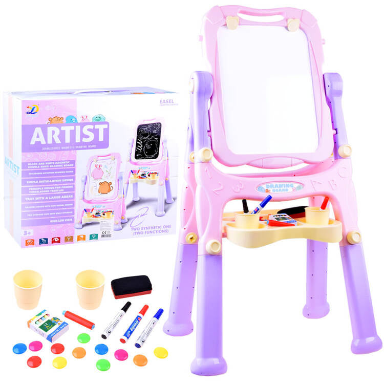 Magnetinė kreidinė lenta su priedais, rožinė