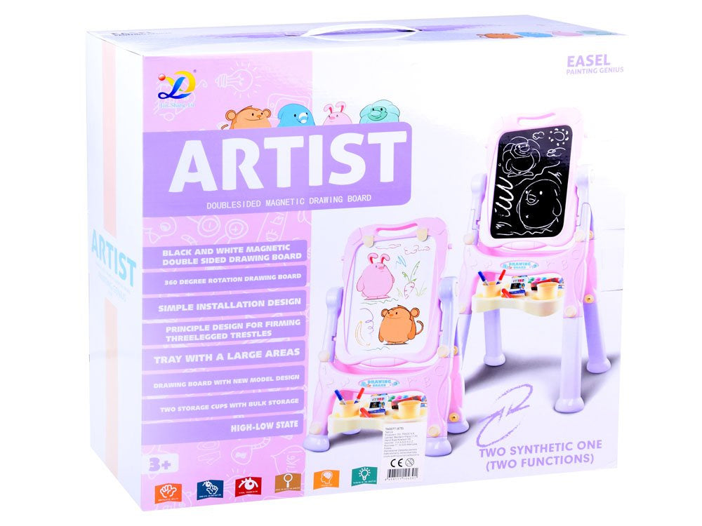 Magnetinė kreidinė lenta su priedais, rožinė