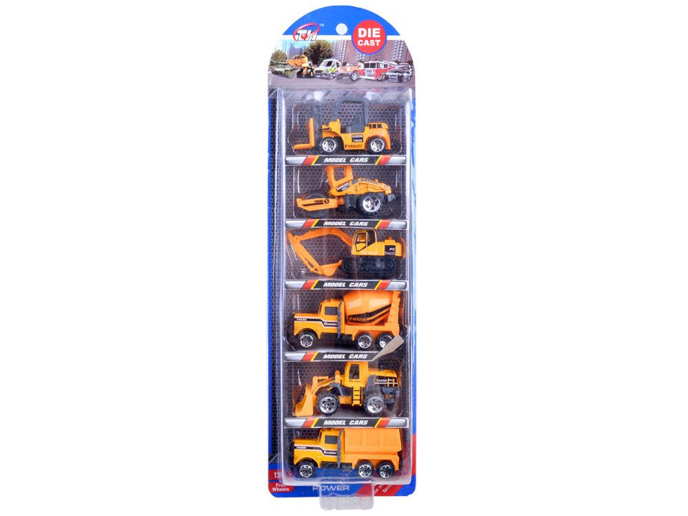 Statybinių transporto priemonių rinkinys DIE CAST 6 vnt.