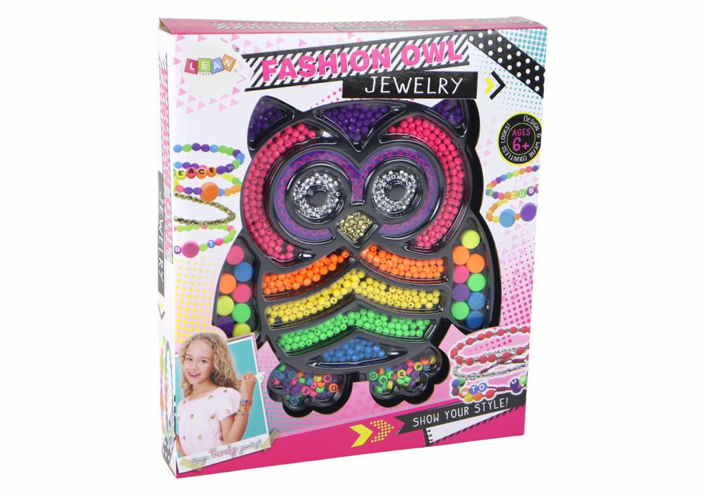 Kūrybinis karoliukų rinkinys 3000 el, pelėda