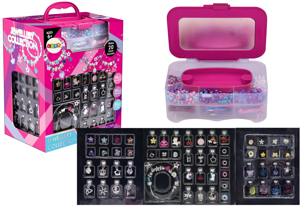 Kūrybinių apyrankių kūrimo rinkinys su įvairiais priedais