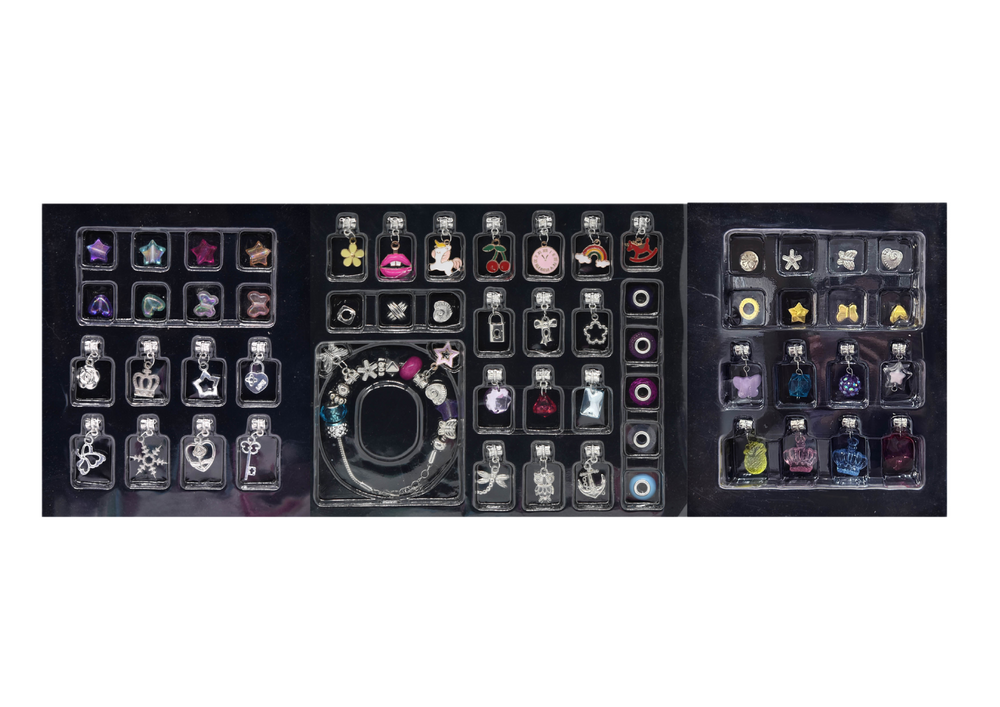 Kūrybinių apyrankių kūrimo rinkinys su įvairiais priedais