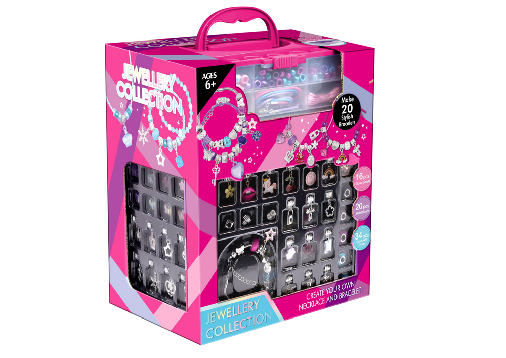 Kūrybinių apyrankių kūrimo rinkinys su įvairiais priedais