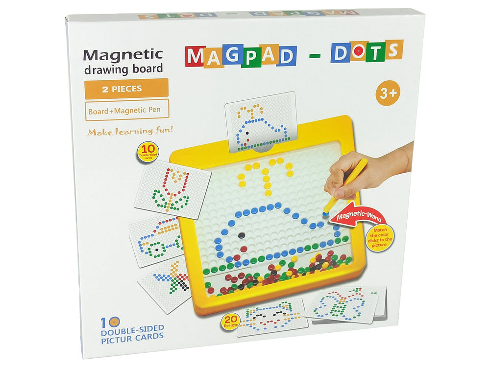 Magnetinė lenta su karoliukais, geltona