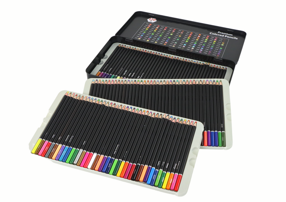 Spalvotų pieštukų rinkinys 120 vnt.