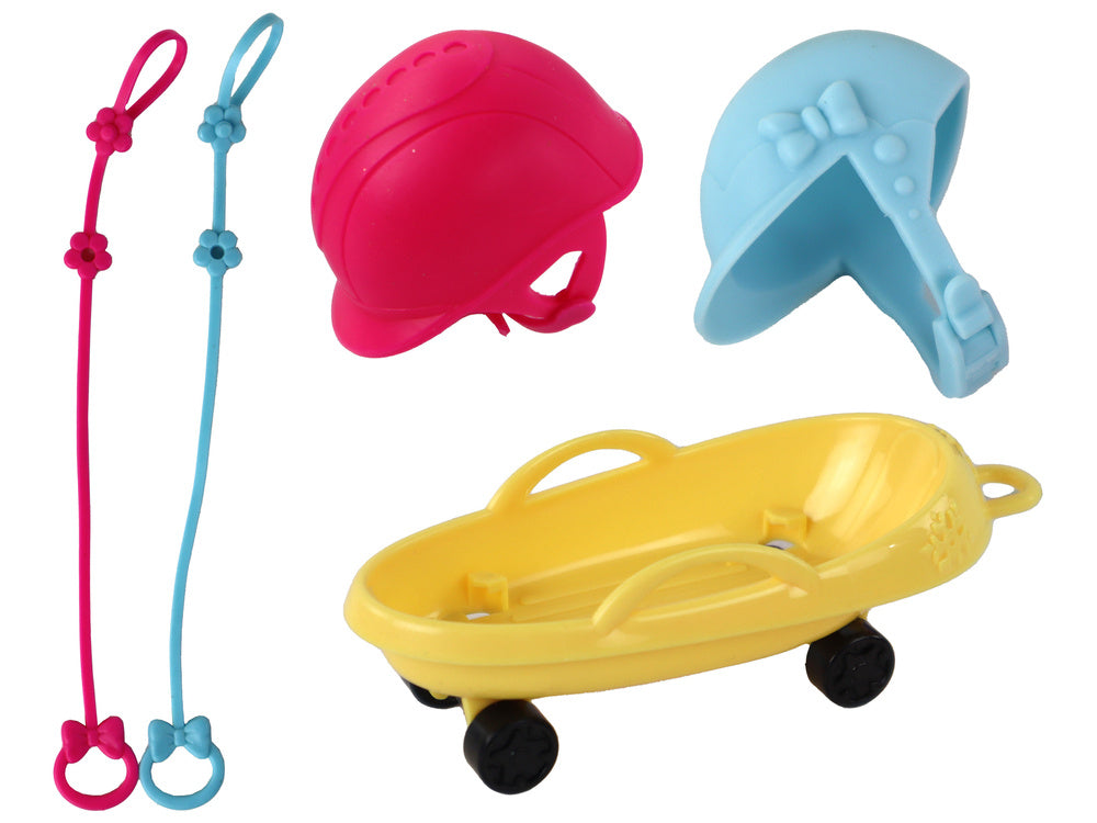 Lėlės Anlily su kūdikių ir priedais rinkinys, žiemos sportas