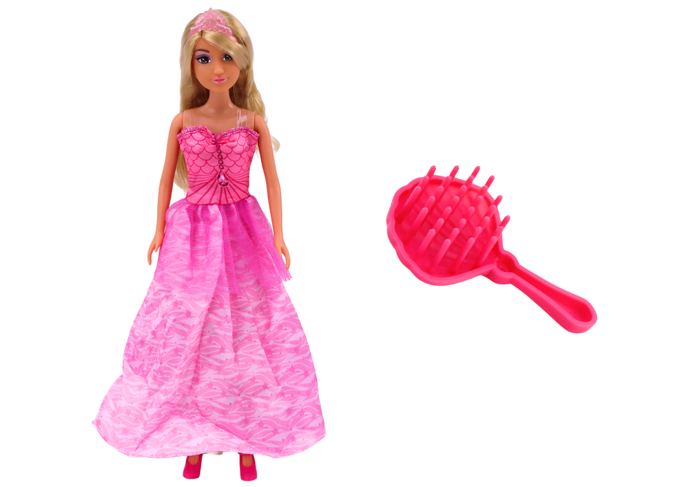 Lėlė Anlily „Princesė undinėlė“ su plauku šepečiu, rožinė