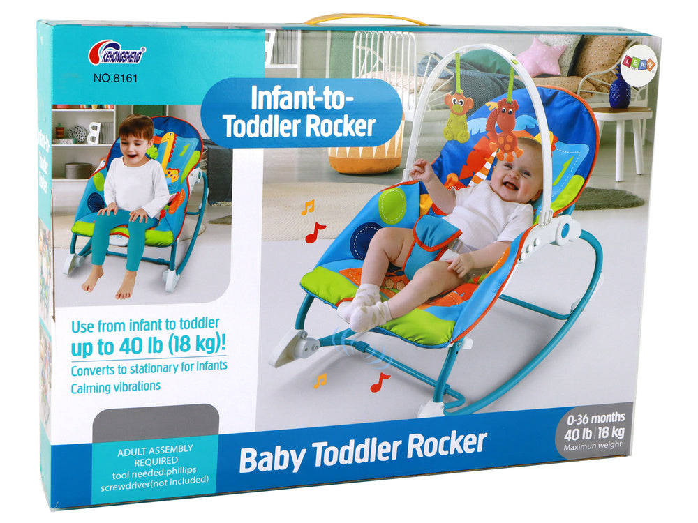 Vaikiška supamoji kėdutė su garso efektais Bouncer Rocker 2in1