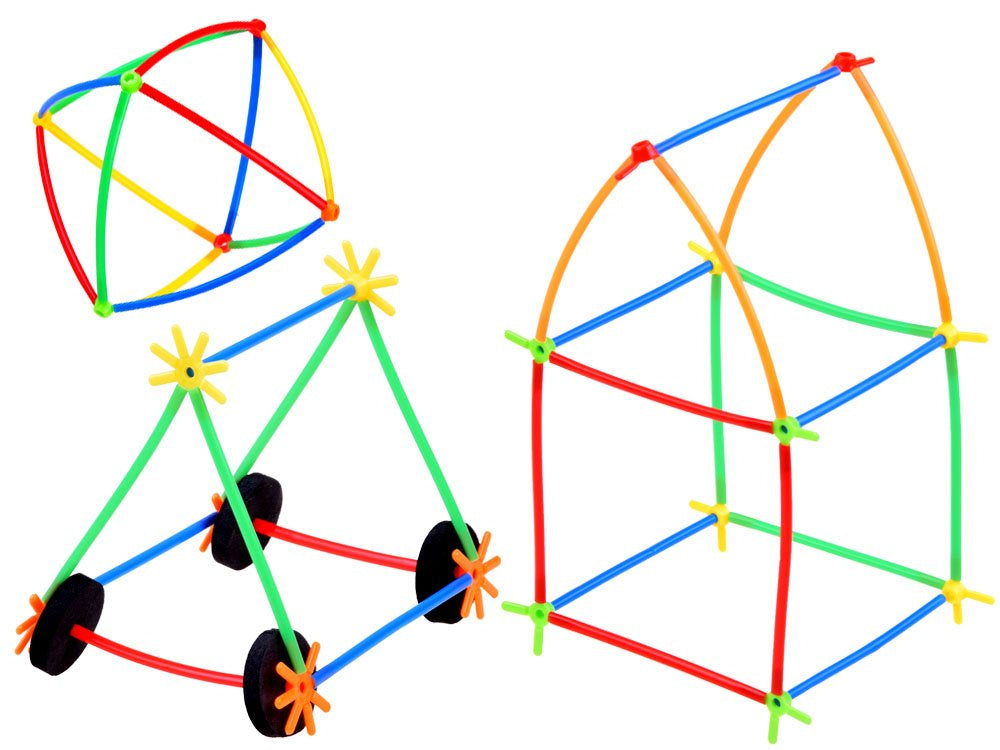 3D kūrybinis šiaudelių konstruktorius  1000 el.