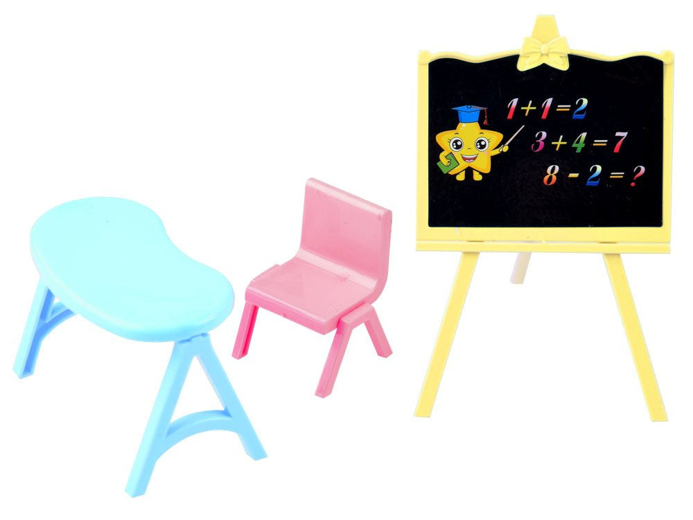 Lėlė Tymek su mokyklos priedais