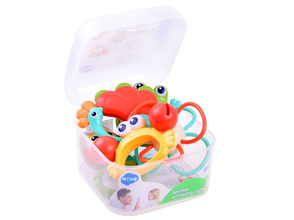 Barškučių ir kramtukų rinkinys kūdikiui Hola