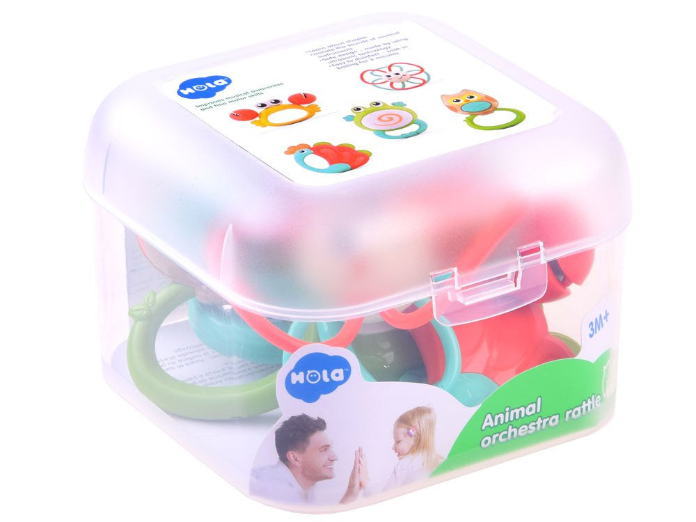 Barškučių ir kramtukų rinkinys kūdikiui Hola