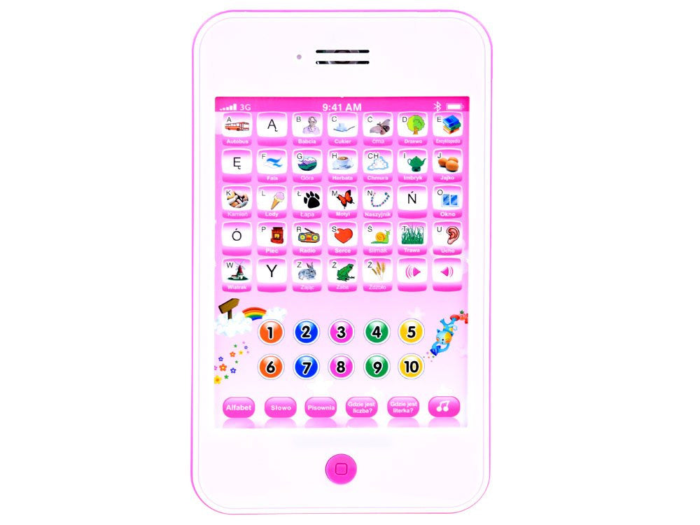 Interaktyvi mokomoji planšetė lenkų kalba, rožinė
