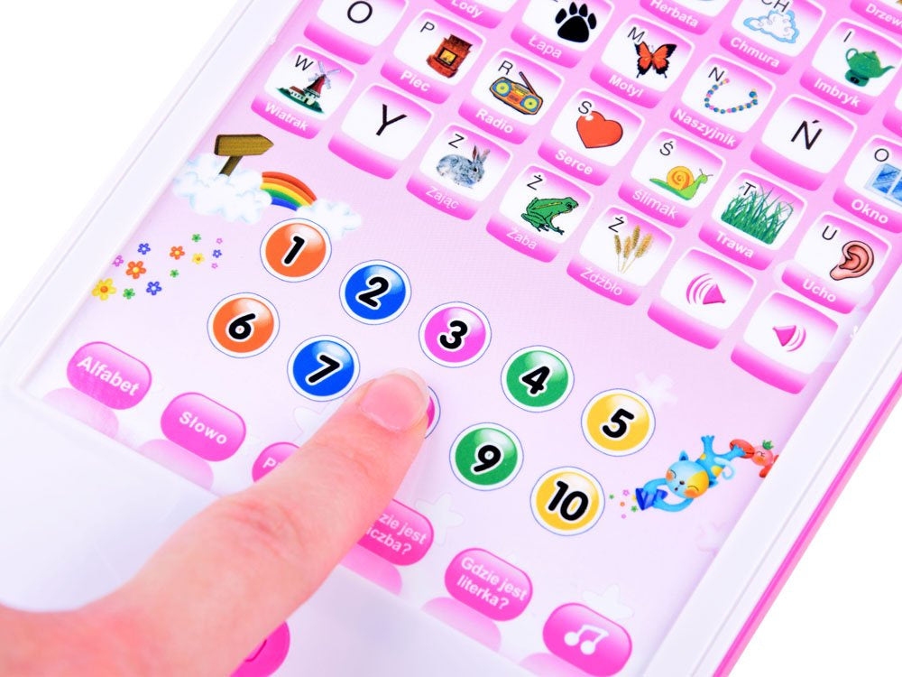 Interaktyvi mokomoji planšetė lenkų kalba, rožinė