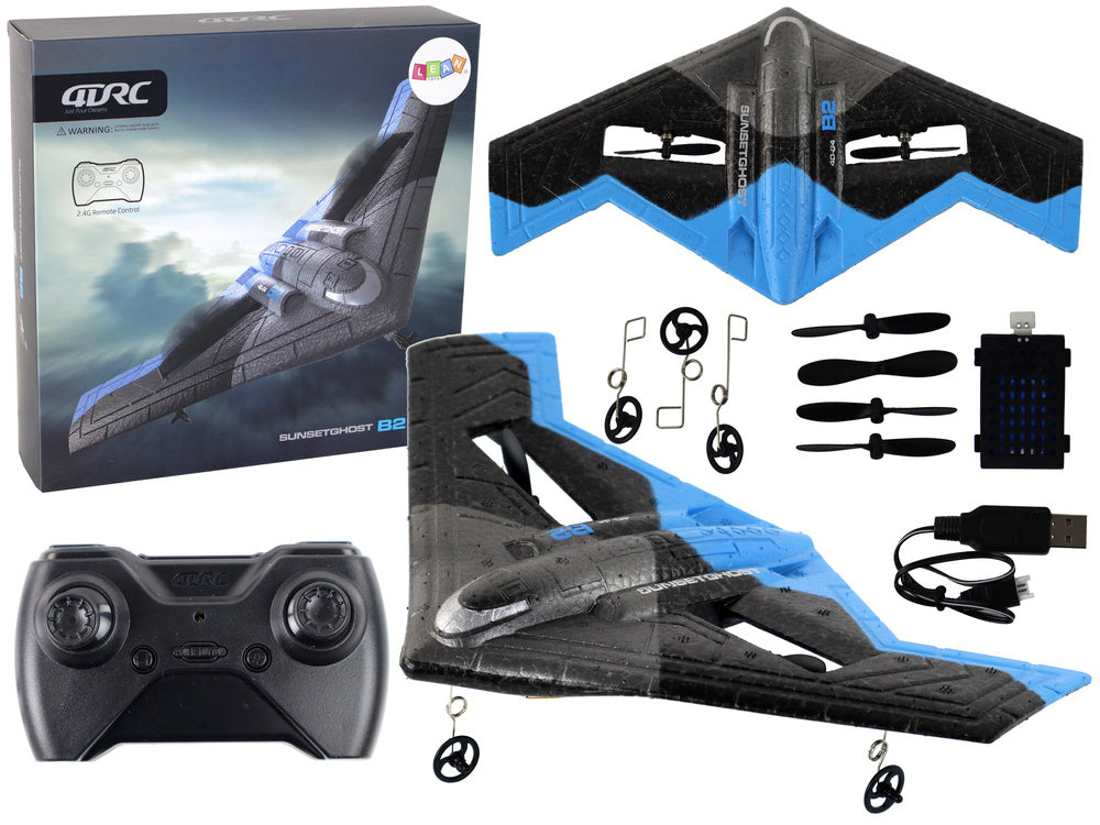 Nuotoliniu būdu valdomas lėktuvas, mėlynai juodas