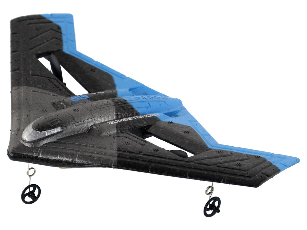 Nuotoliniu būdu valdomas lėktuvas, mėlynai juodas