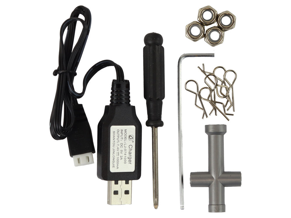 Nuotoliniu būdu valdomas visureigis „Rabbits“, mėlynas