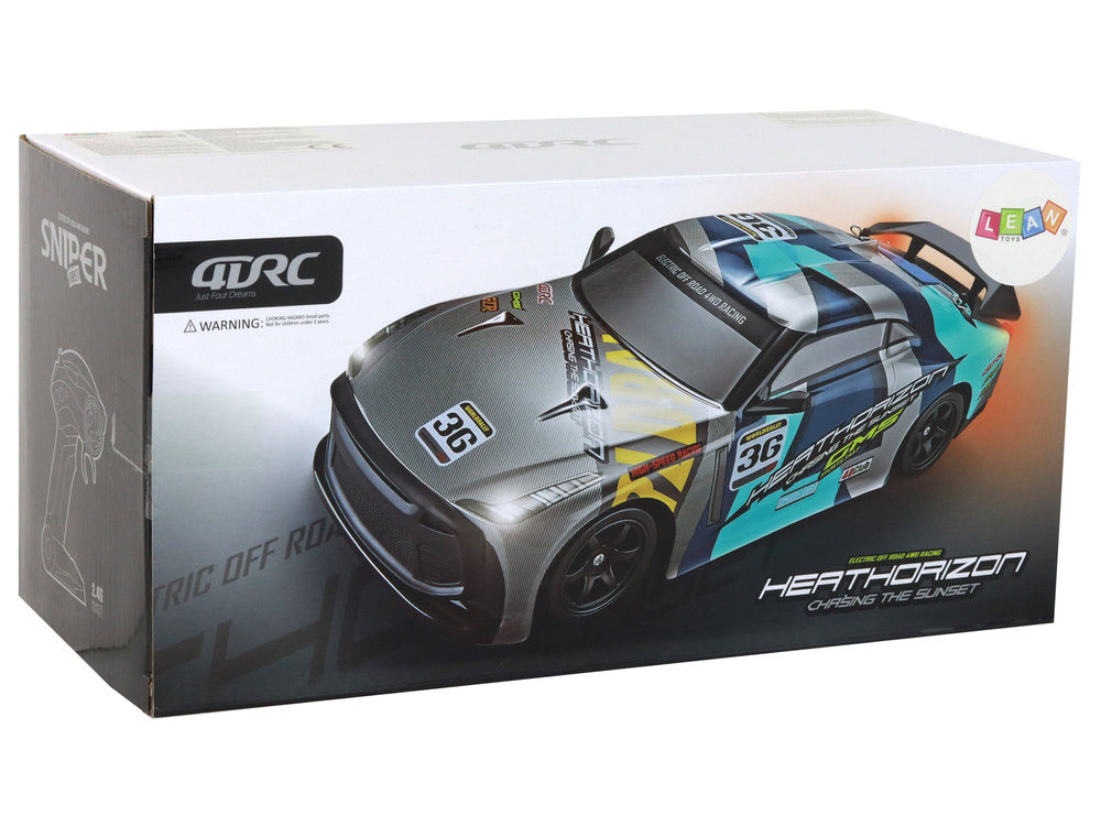 Nuotoliniu būdu valdomas sportinis automobilis 4x4, pilkas