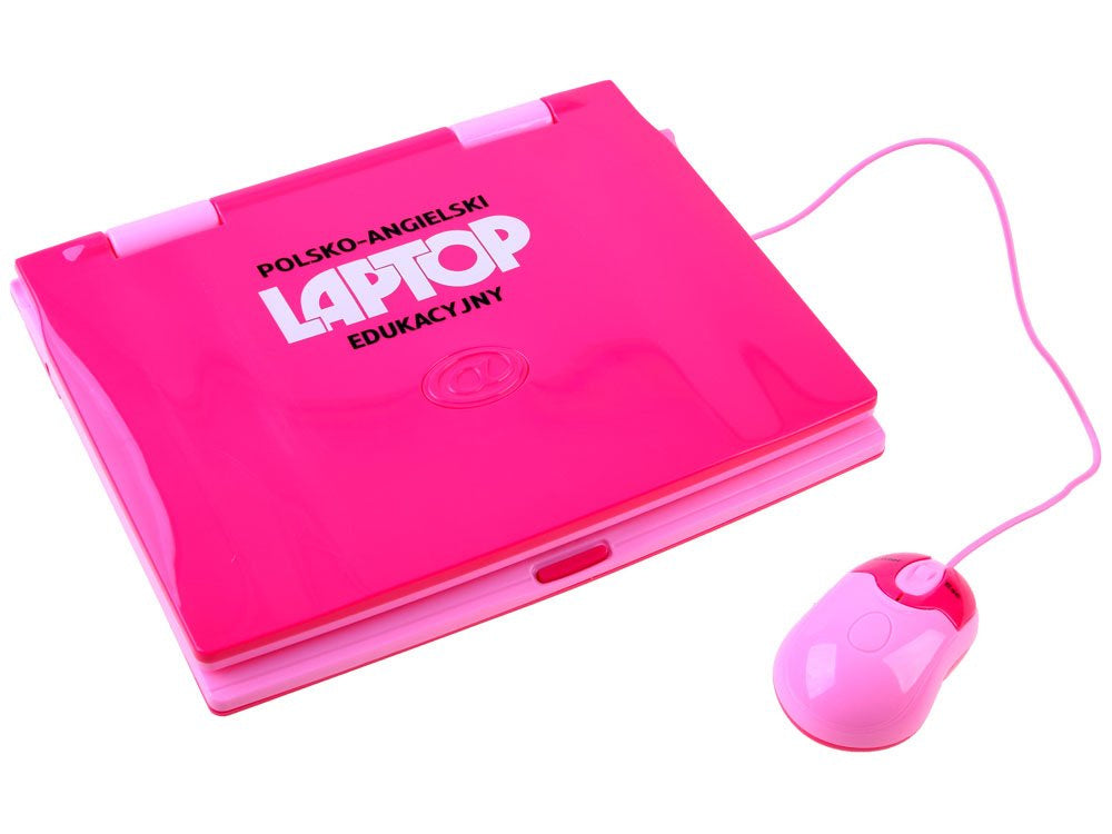 Mokomasis nešiojamas kompiuteris lenkų-anglų kalba, 65 funkcijos, rožinis