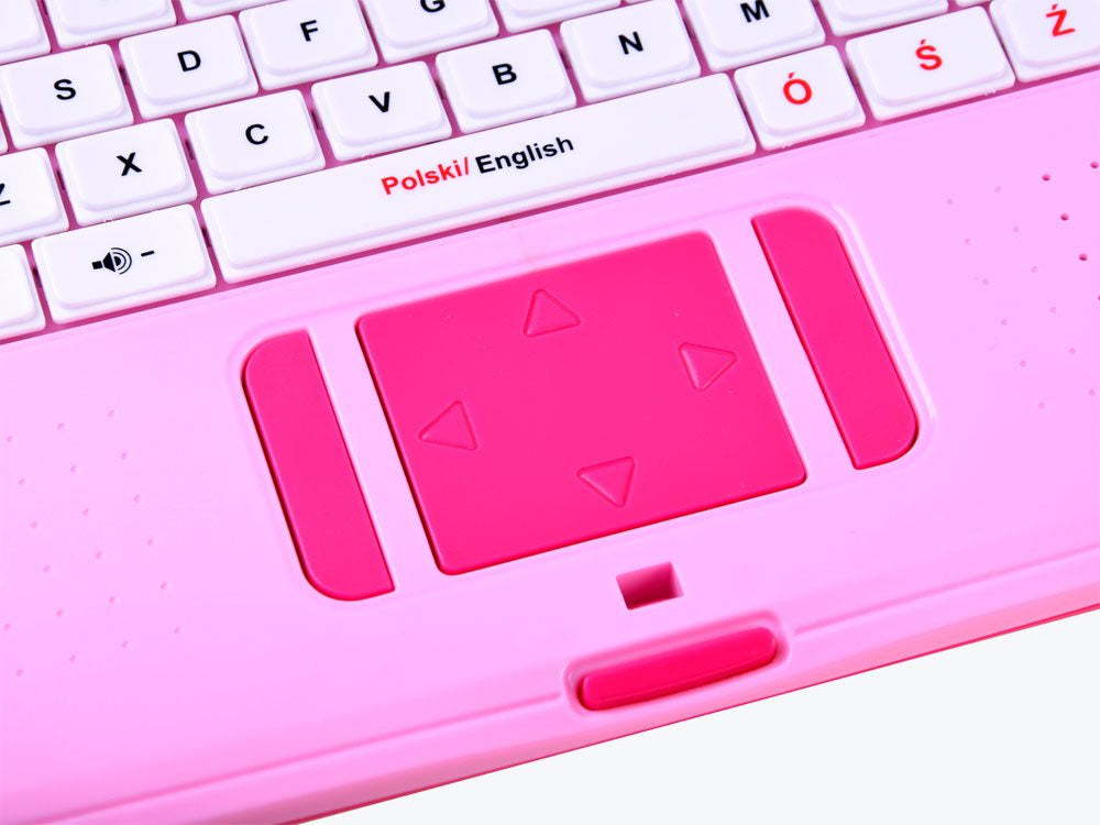 Mokomasis nešiojamas kompiuteris lenkų-anglų kalba, 65 funkcijos, rožinis