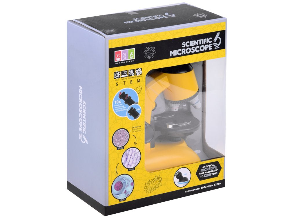 Vaikiškas mikroskopas jaunajam mokslininkui, geltonas