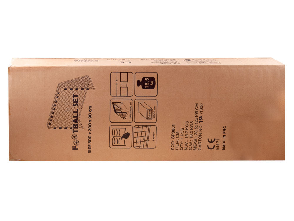 Futbolo vartai 300x205x90 cm