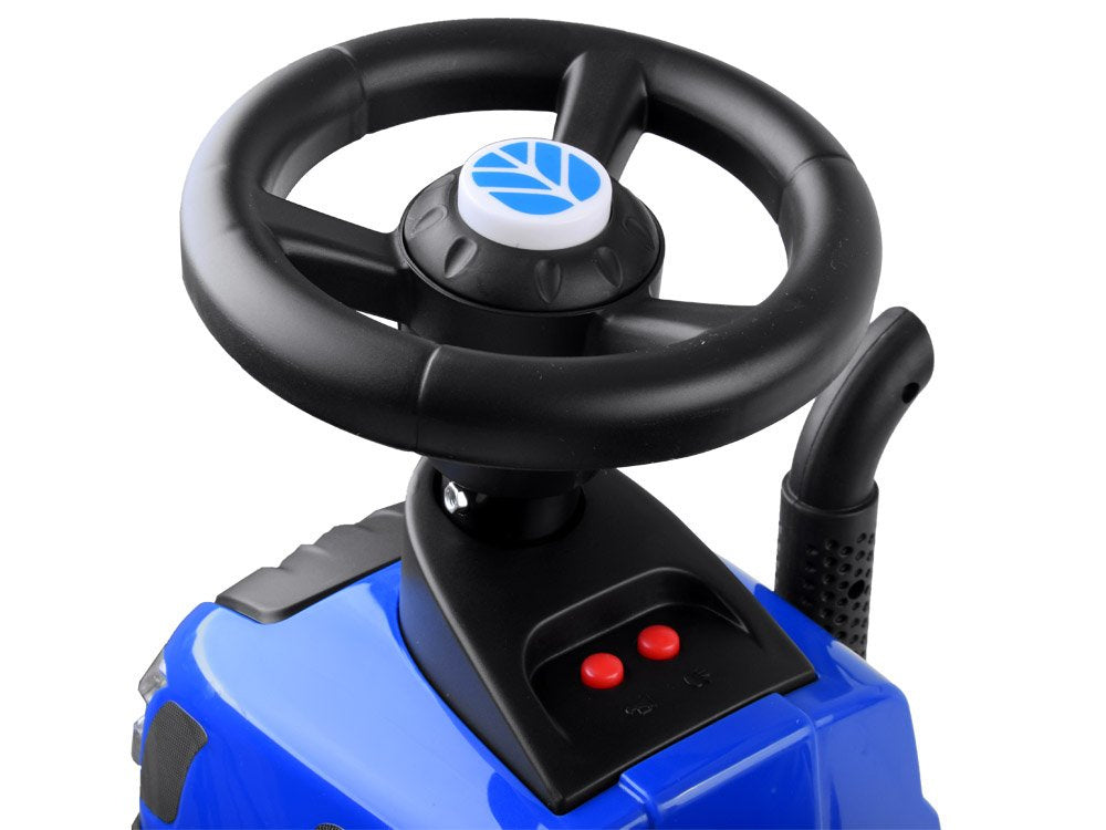 Vaikiškas paspiriamas traktorius su priekaba New Holland