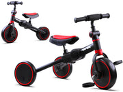 Triratis dviratis 3in1, raudonas