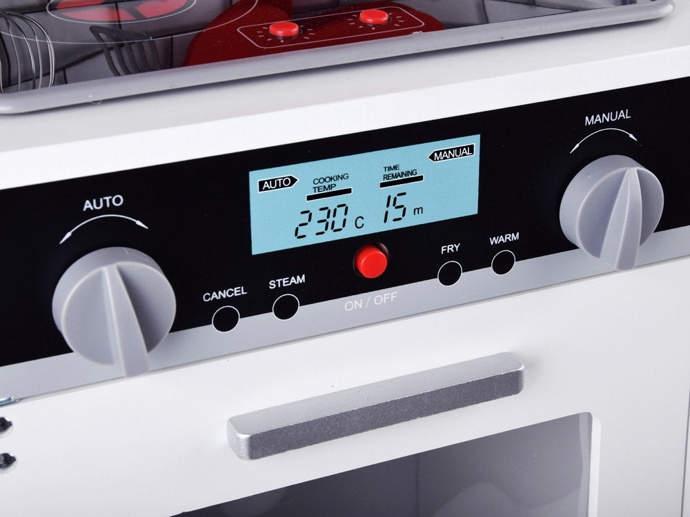 Didelė medinė virtuvė su šviesa ir garsais