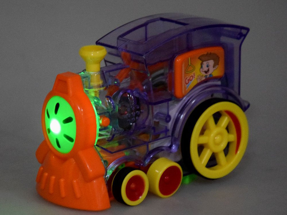 Domino kaladėlių traukinukas, 80 vnt. Happy Truck