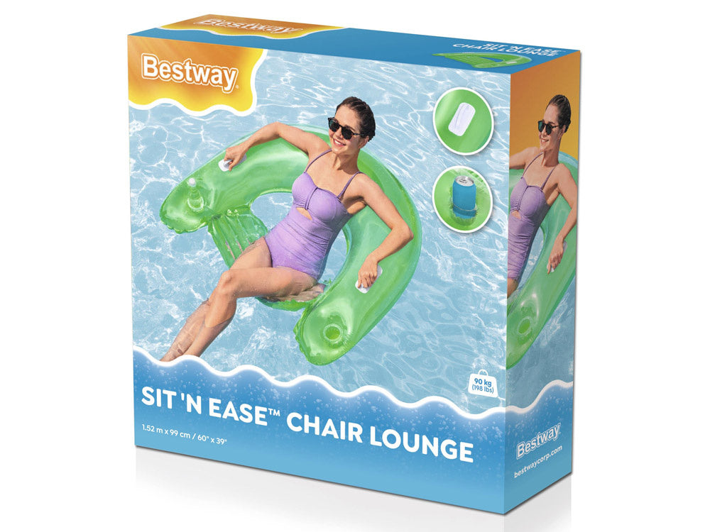 Pripučiamas plaukimo fotelis 152x99cm, žalias, Bestway