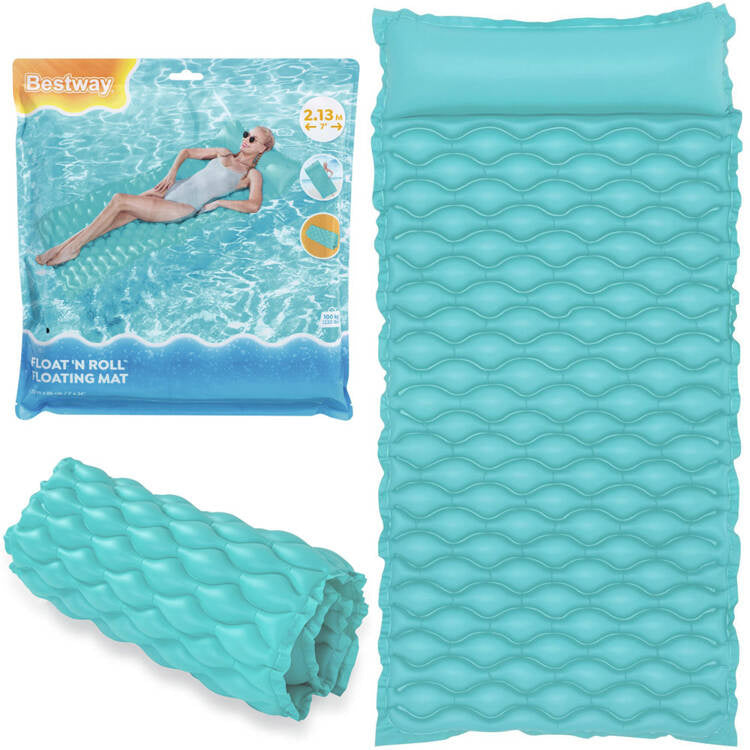 Pripučiamas susukamas čiužinys 213 cm Bestway, žalias