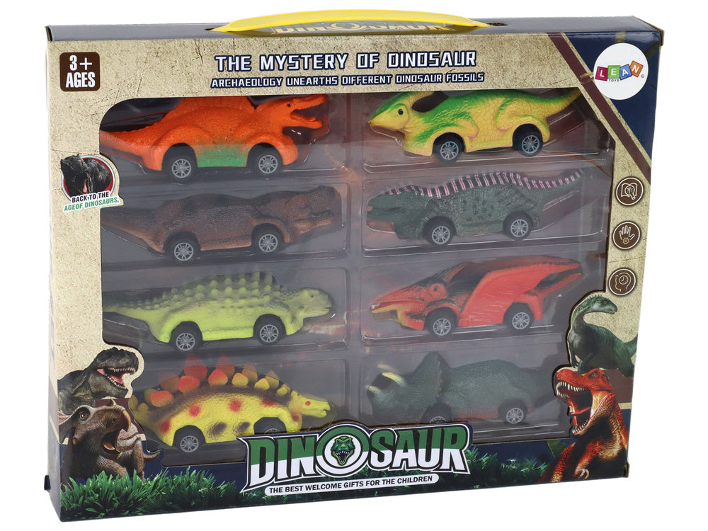 Dinozaurų automobilių rinkinys 8 vnt