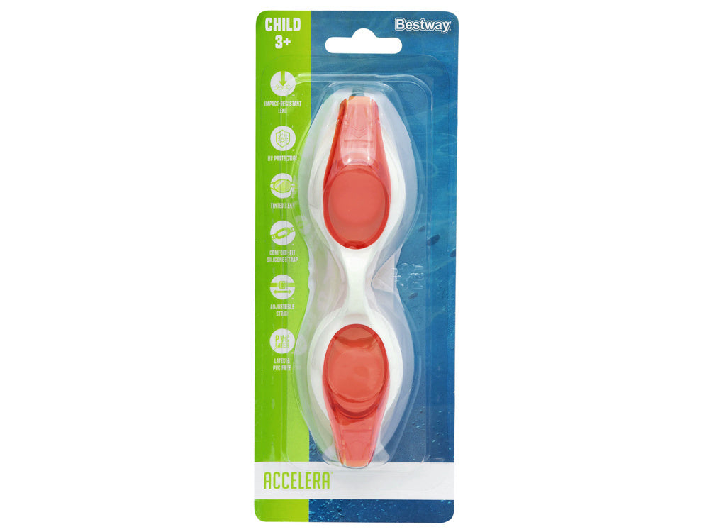 Vaikiški plaukimo akiniai Bestway Accelera, raudona