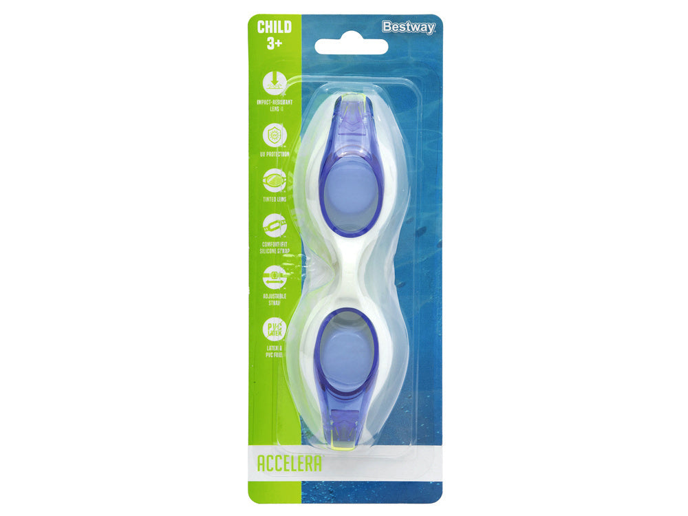 Vaikiški plaukimo akiniai Bestway Accelera, mėlyna